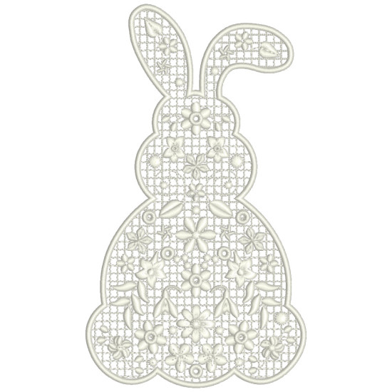 Free-standing Lace Easter Bunny  