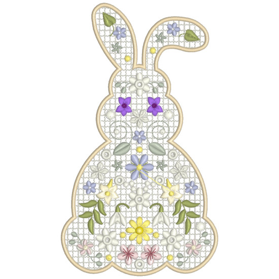 Free-standing Lace Easter Bunny  