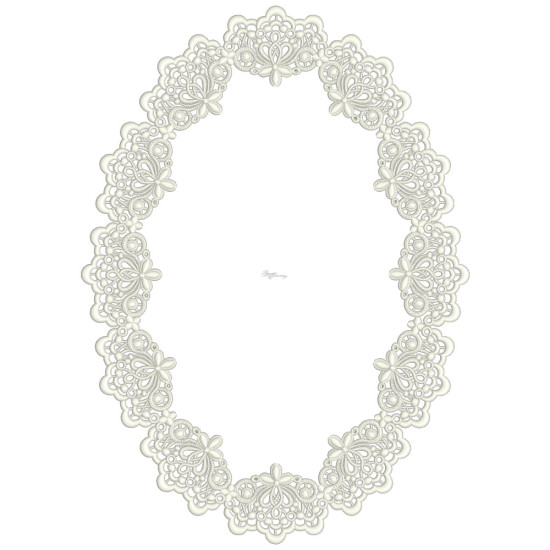 Mansfield Free Standing Oval Doily  