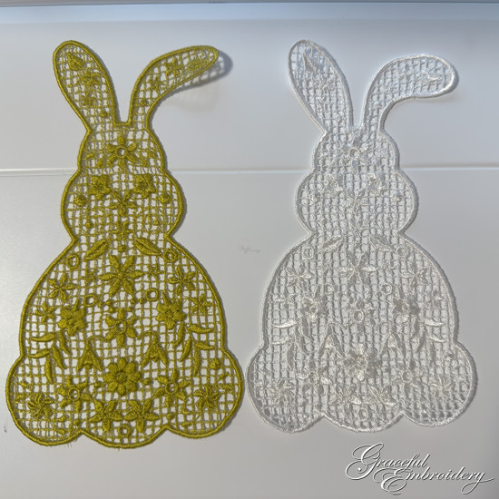 Free-standing Lace Easter Bunny  