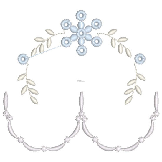  heirloom embroidery on cream silk with delicate eyelets, floral motifs, and fine satin stitches.