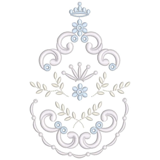  heirloom embroidery on cream silk with delicate eyelets, floral motifs, and fine satin stitches.