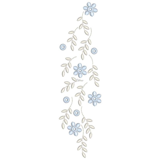  heirloom embroidery on cream silk with delicate eyelets, floral motifs, and fine satin stitches.