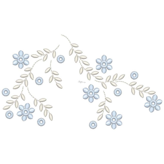  heirloom embroidery on cream silk with delicate eyelets, floral motifs, and fine satin stitches.