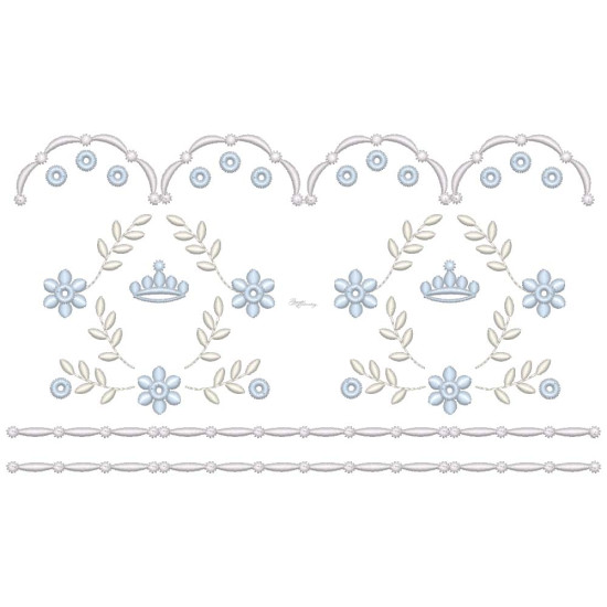  heirloom embroidery on cream silk with delicate eyelets, floral motifs, and fine satin stitches.