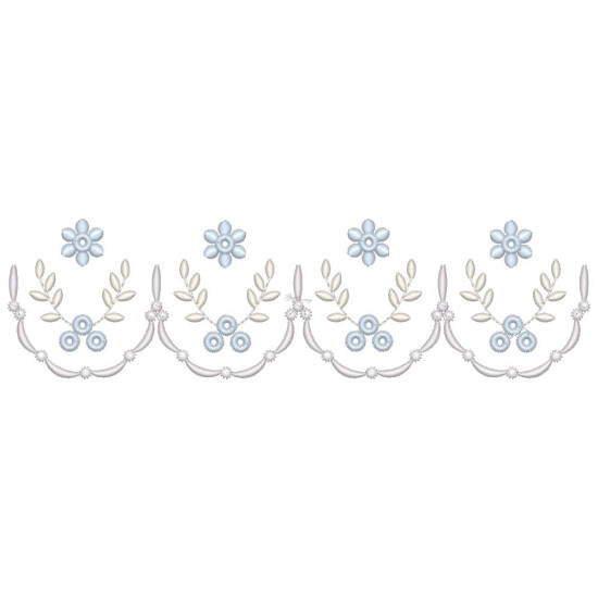  heirloom embroidery on cream silk with delicate eyelets, floral motifs, and fine satin stitches.