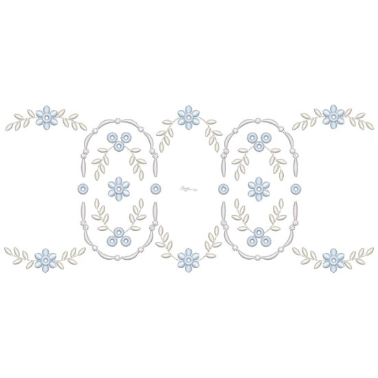  heirloom embroidery on cream silk with delicate eyelets, floral motifs, and fine satin stitches.