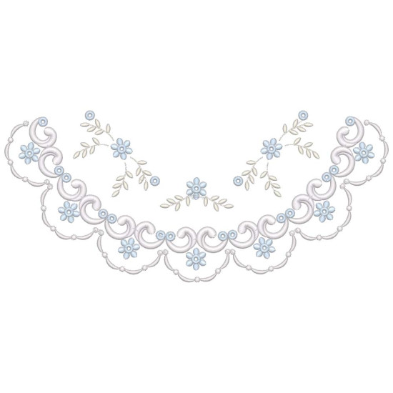  heirloom embroidery on cream silk with delicate eyelets, floral motifs, and fine satin stitches.