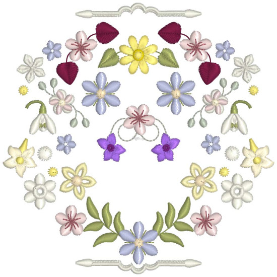 Spring Potpourri Floral machine embroidery designs
