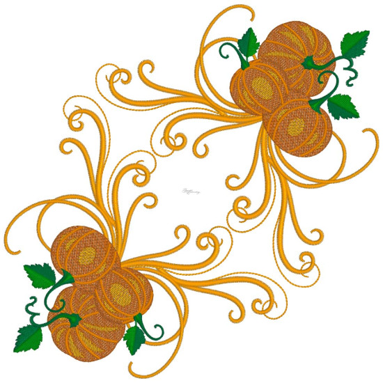 Pumpkin machine embroidery designs