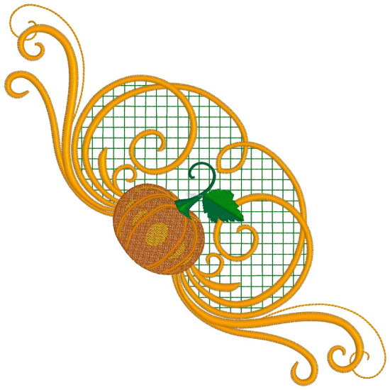 Pumpkin machine embroidery designs