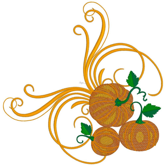 Pumpkin machine embroidery designs