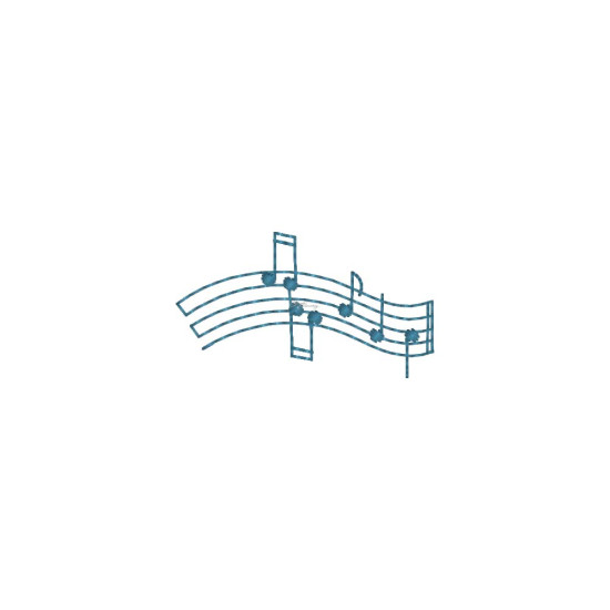 Floral machine embroidery designs with musical twist