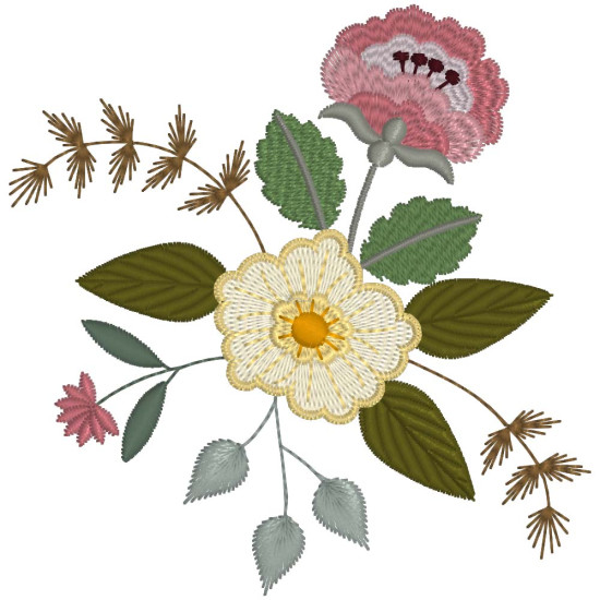 Floral machine embroidery designs with musical twist