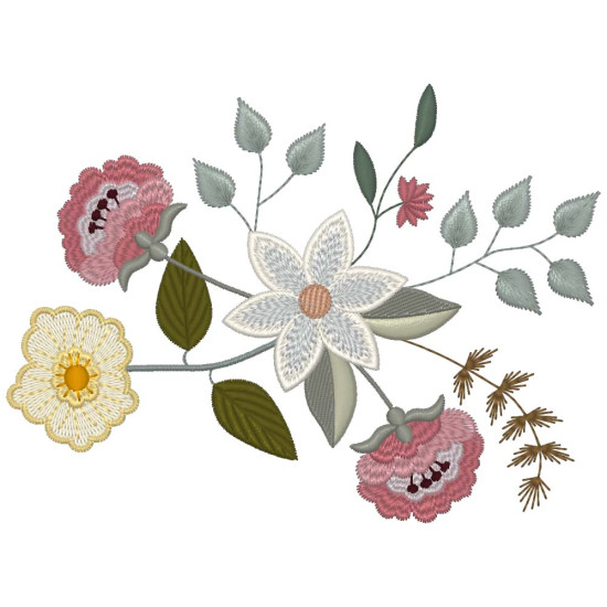 Floral machine embroidery designs with musical twist