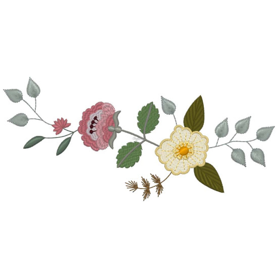 Floral machine embroidery designs with musical twist