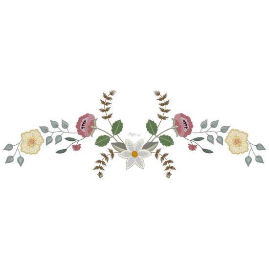 Floral machine embroidery designs with musical twist