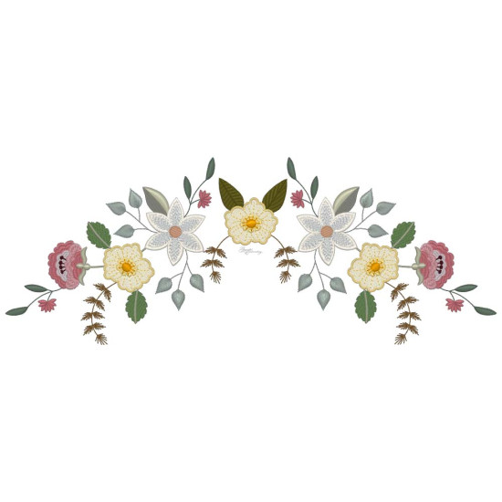 Floral machine embroidery designs with musical twist