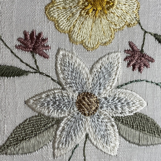 Floral machine embroidery designs with musical twist