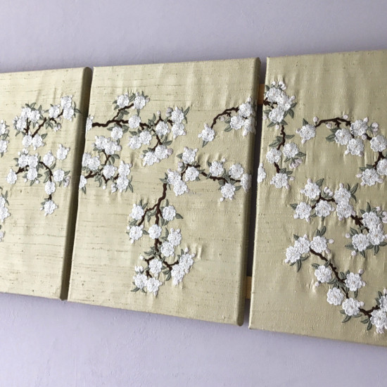 Japanese Blossoms Machine embroidery designs for silk thread
