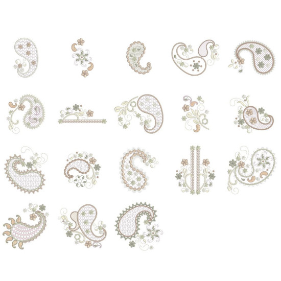 Almond Silk Paisley 1