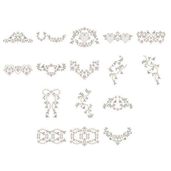Beatrice Orchid floral embroidery designs