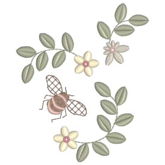 Beatrice Orchid floral embroidery designs