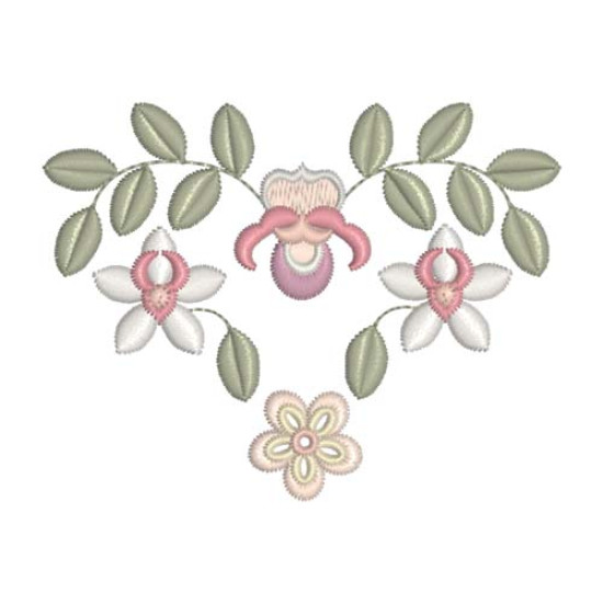 Beatrice Orchid floral embroidery designs