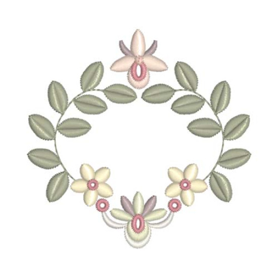 Beatrice Orchid floral embroidery designs