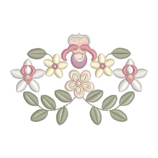 Beatrice Orchid floral embroidery designs