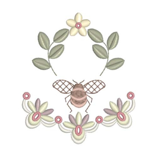 Beatrice Orchid floral embroidery designs