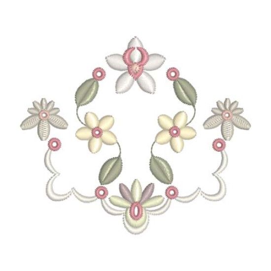 Beatrice Orchid floral embroidery designs