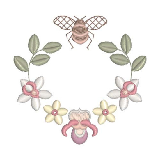 Beatrice Orchid floral embroidery designs