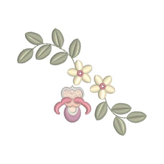 Beatrice Orchid floral embroidery designs