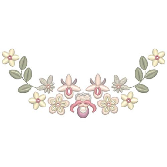 Beatrice Orchid floral embroidery designs