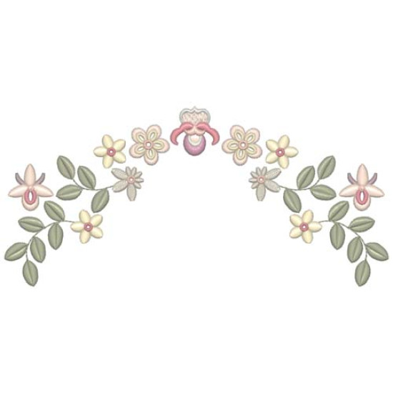 Beatrice Orchid floral embroidery designs