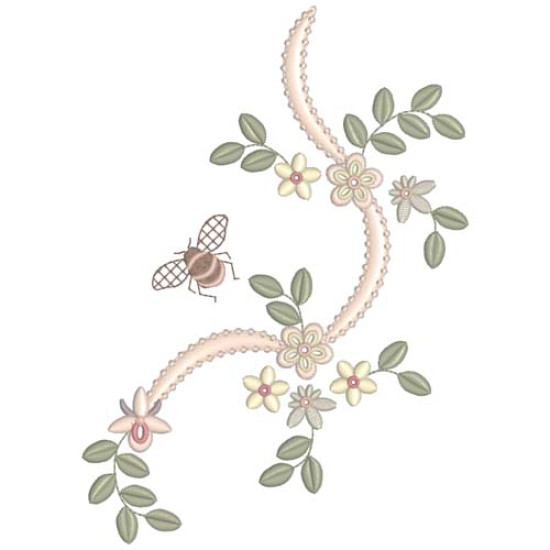 Beatrice Orchid floral embroidery designs