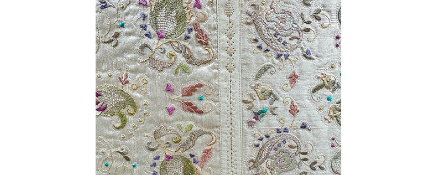 Joining embroidered quilt blocks QYAG part 1