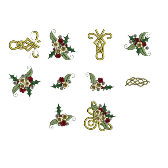 Celtic Christmas embroidery designs