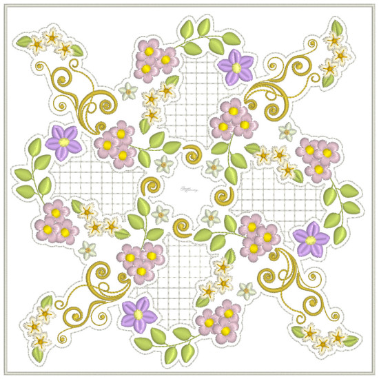 Celtic Grace machine embroidered quilt blocks