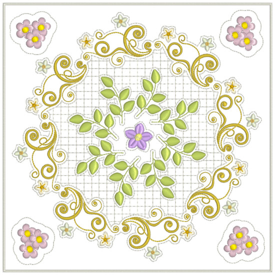 Celtic Grace machine embroidered quilt blocks