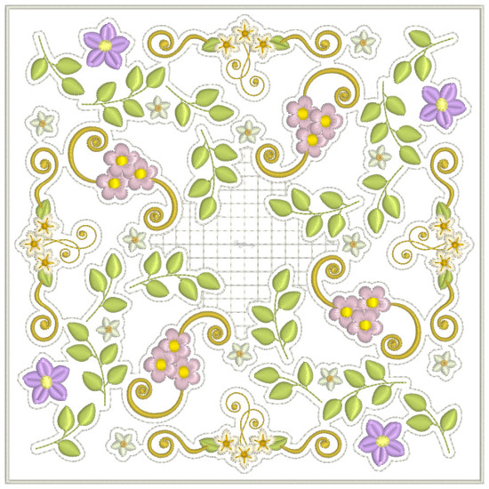 Celtic Grace machine embroidered quilt blocks