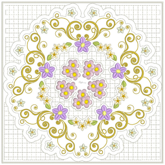 Celtic Grace machine embroidered quilt blocks