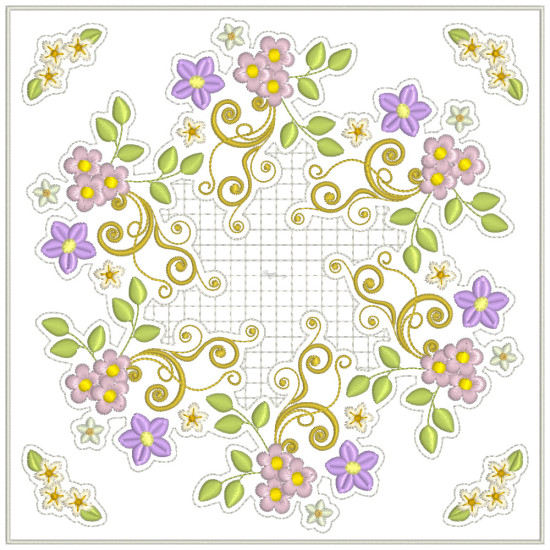 Celtic Grace machine embroidered quilt blocks