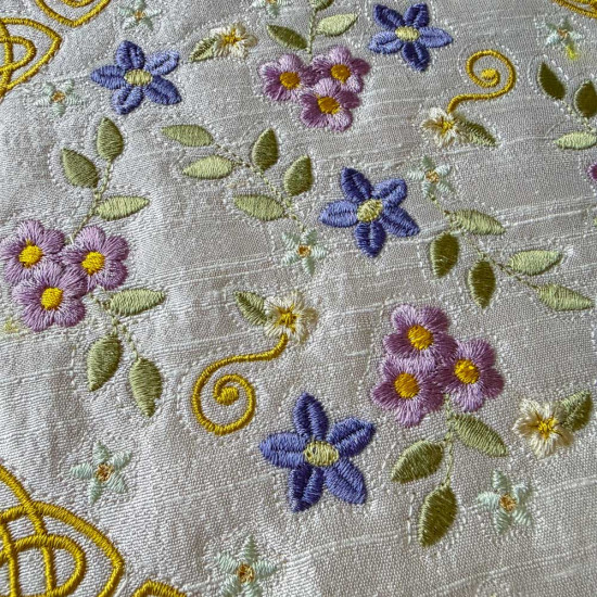 Celtic Grace machine embroidered quilt blocks