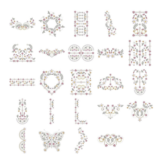 Chawton Gardens heirloom embroidery designs