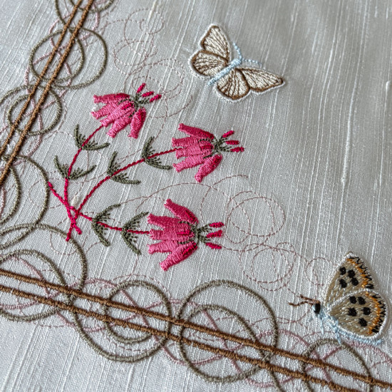 Celtic Heather machine embroidery