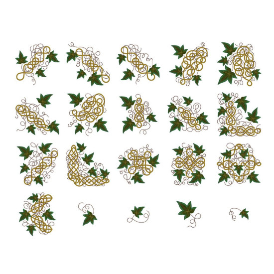 Celtic Ivy machine embroidery
