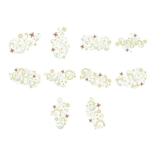 Fleur de Grunge machine embroidery designs