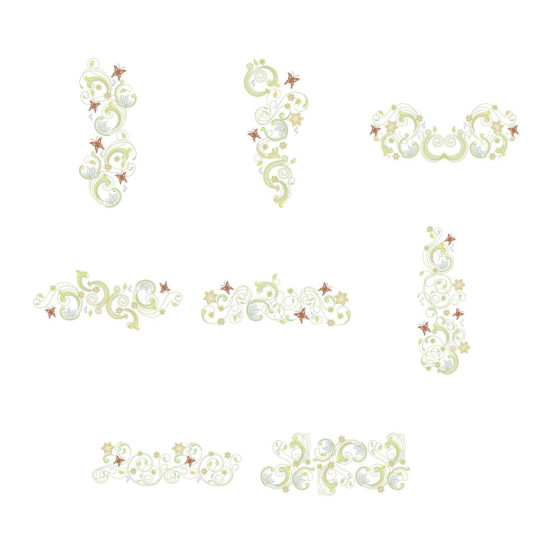 Fleur de Grunge machine embroidery designs